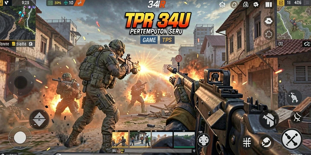 Tampilan gameplay seru dari 34R dengan aksi menegangkan.