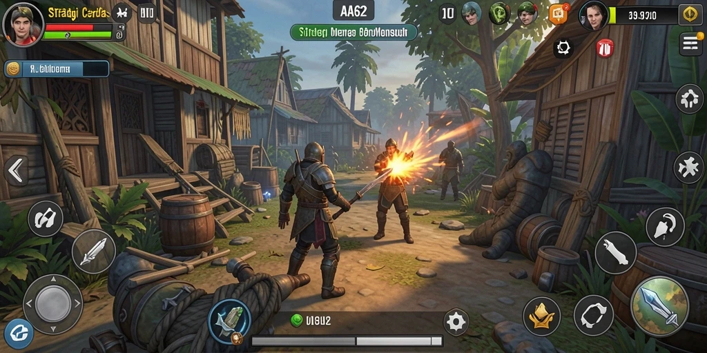 Tampilan gameplay strategis yang mendebarkan di AA62.