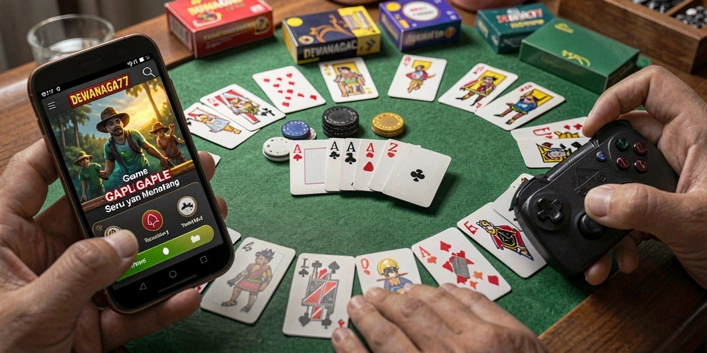 Screenshot gameplay DEWANAGA77 menampilkan suasana seru dalam bermain Gaple.