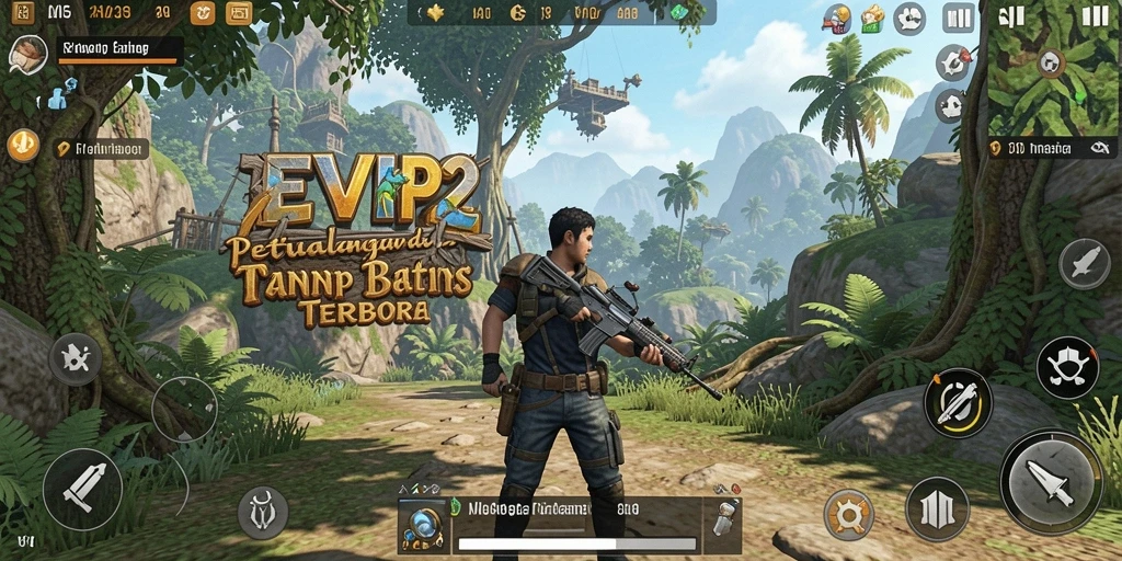 Gameplay EVIP2 menampilkan petualangan seru dalam dunia terbuka.