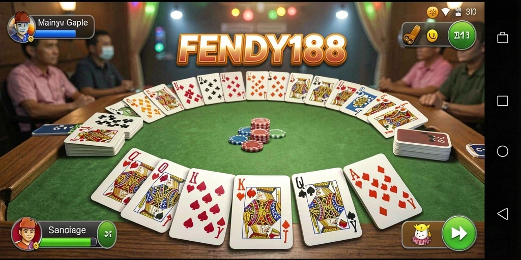 Tampilan gameplay Gaple yang mengasyikkan di FENDY188.