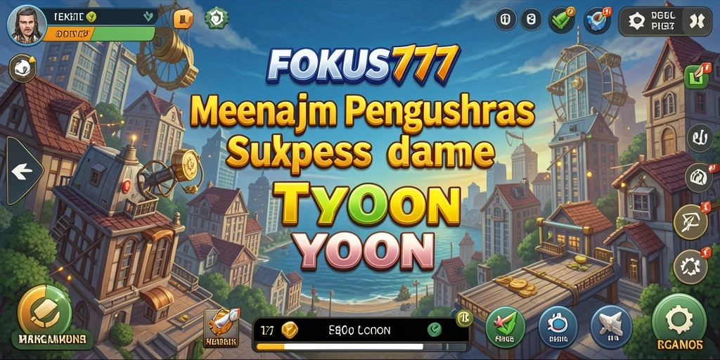 Screenshot utama FOKUS777 menunjukkan gameplay seru dalam mengelola bisnis Tycoon.