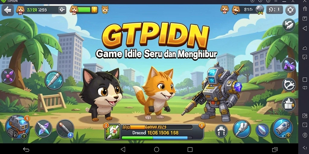 Screenshot gameplay GTPIDN menampilkan suasana santai dan keseruan game Idle.