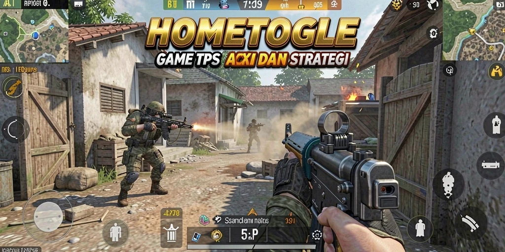 Tangkapan layar menunjukkan aksi seru dalam game TPS HOMETOGEL.
