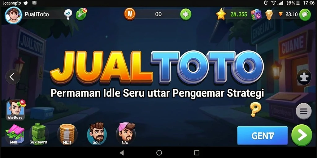 Screenshot utama JUALTOTO menunjukkan gameplay yang menyenangkan dan strategis.