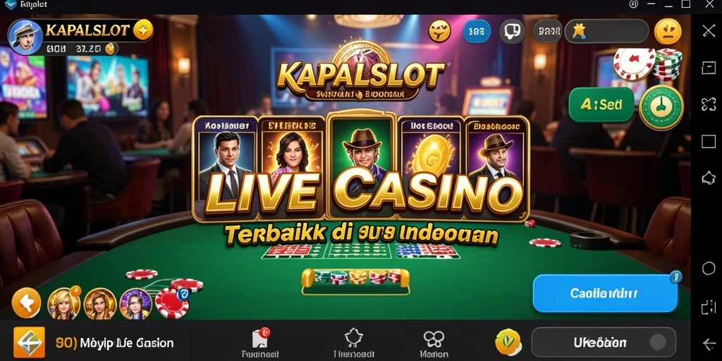 Tampilan gameplay menarik di KAPALSLOT dengan dealer hidup.