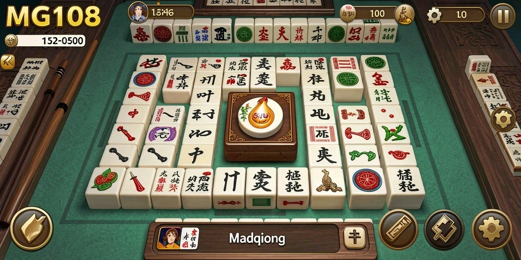 Tampilan gameplay Mahjong yang menarik dan seru di MG108.