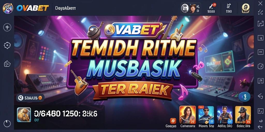 Tampilan antarmuka OVABET dengan gameplay musik yang seru.