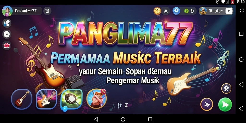 Tampilan gameplay yang menarik dalam aplikasi musik PANGLIMA77.