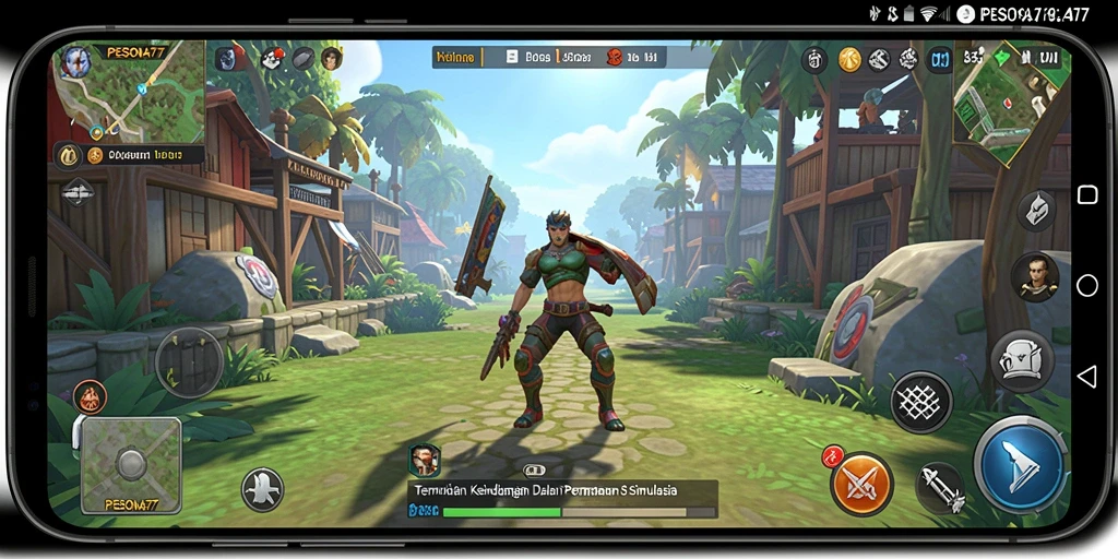 Tampilan gameplay PESONA77 dengan lingkungan yang memukau dan interaksi yang menarik.