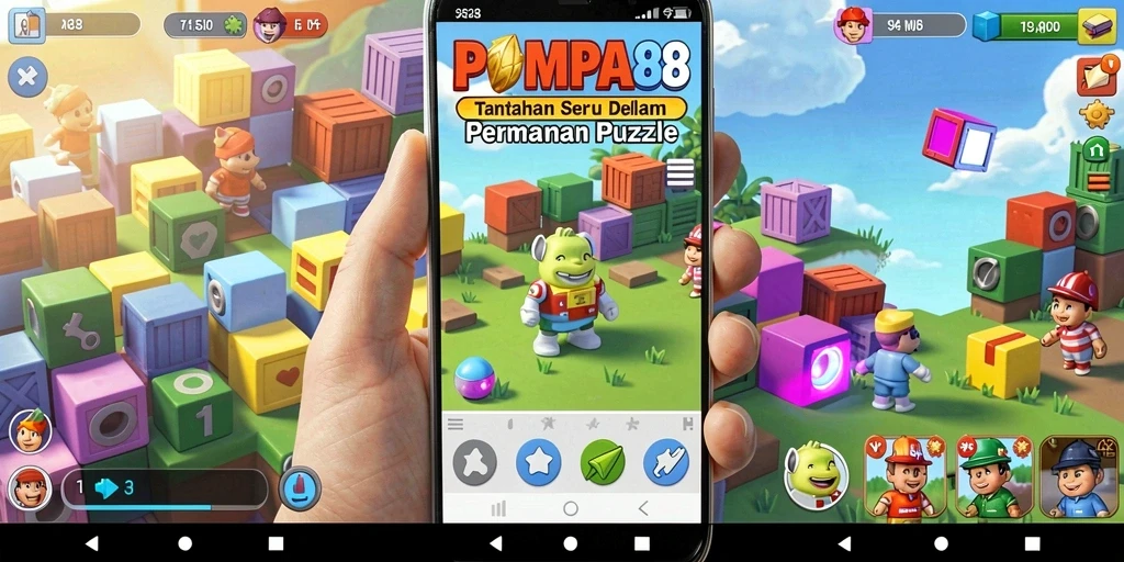 Screenshot gameplay POMPA88 menampilkan tantangan puzzle yang menarik.