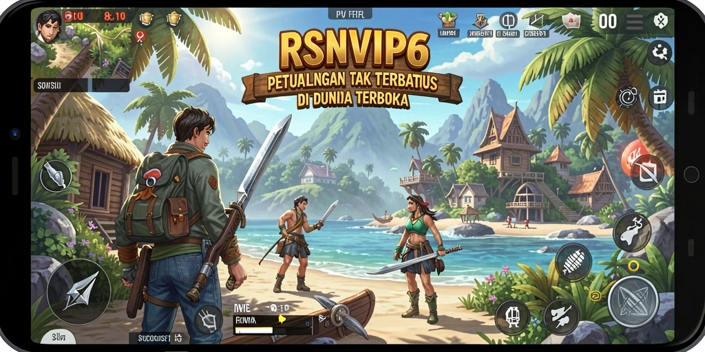 Tangkapan layar gameplay RSNVIP6 menampilkan eksplorasi mendalam di dunia terbuka.