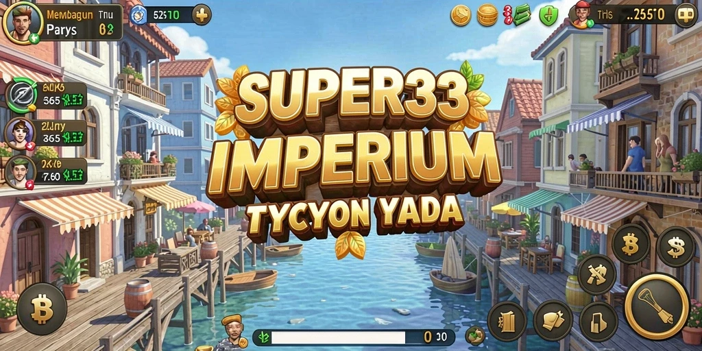 Screenshot gameplay SUPER33 yang menunjukkan keseruan membangun bisnis Tycoon.