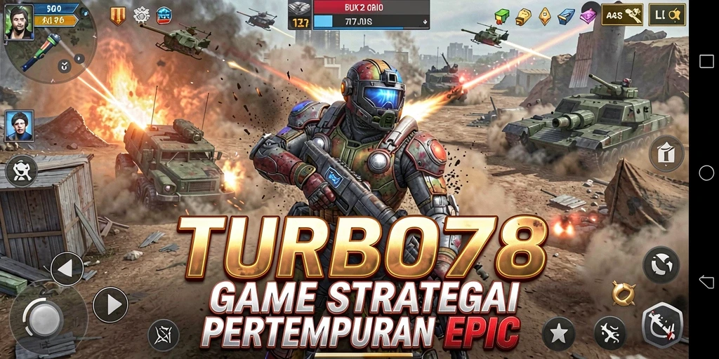 Tampak seru pertempuran dalam game SLG TURBO78.