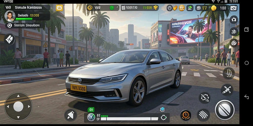 Tangkapan layar utama VW108 menunjukkan gameplay yang seru dan interaktif.